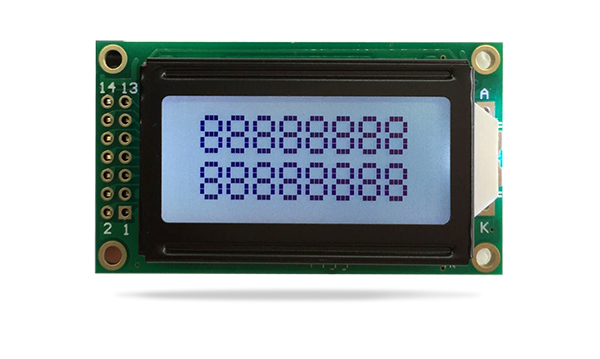 字符型液晶模塊JXD0802A FSTN 白光黑字 字符型液晶模塊JXD0802A FSTN 白光黑字